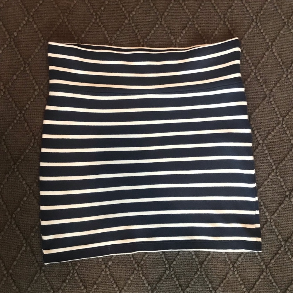 Forever 21 Navy/White Striped Skirt